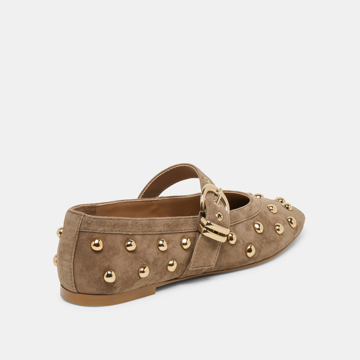 Mikel Stud Olive Suede Ballet Flats | Dolce Vita Smart Buy