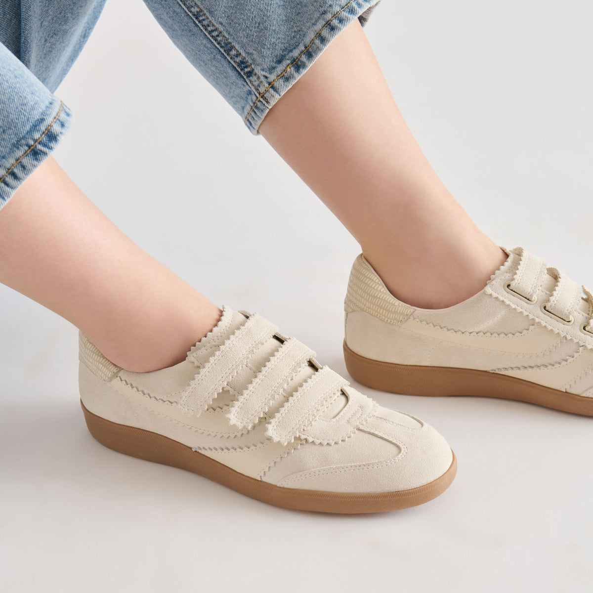 Merit Velcro Ivory Leather Sneakers | Dolce Vita Best Price