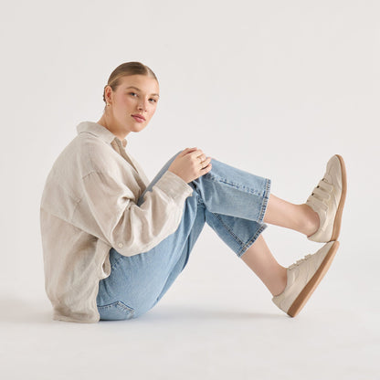 Merit Velcro Ivory Leather Sneakers | Dolce Vita Best Price