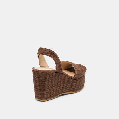 Akera Cocoa Raffia Wedges | Dolce Vita Popular