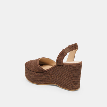 Akera Cocoa Raffia Wedges | Dolce Vita Popular