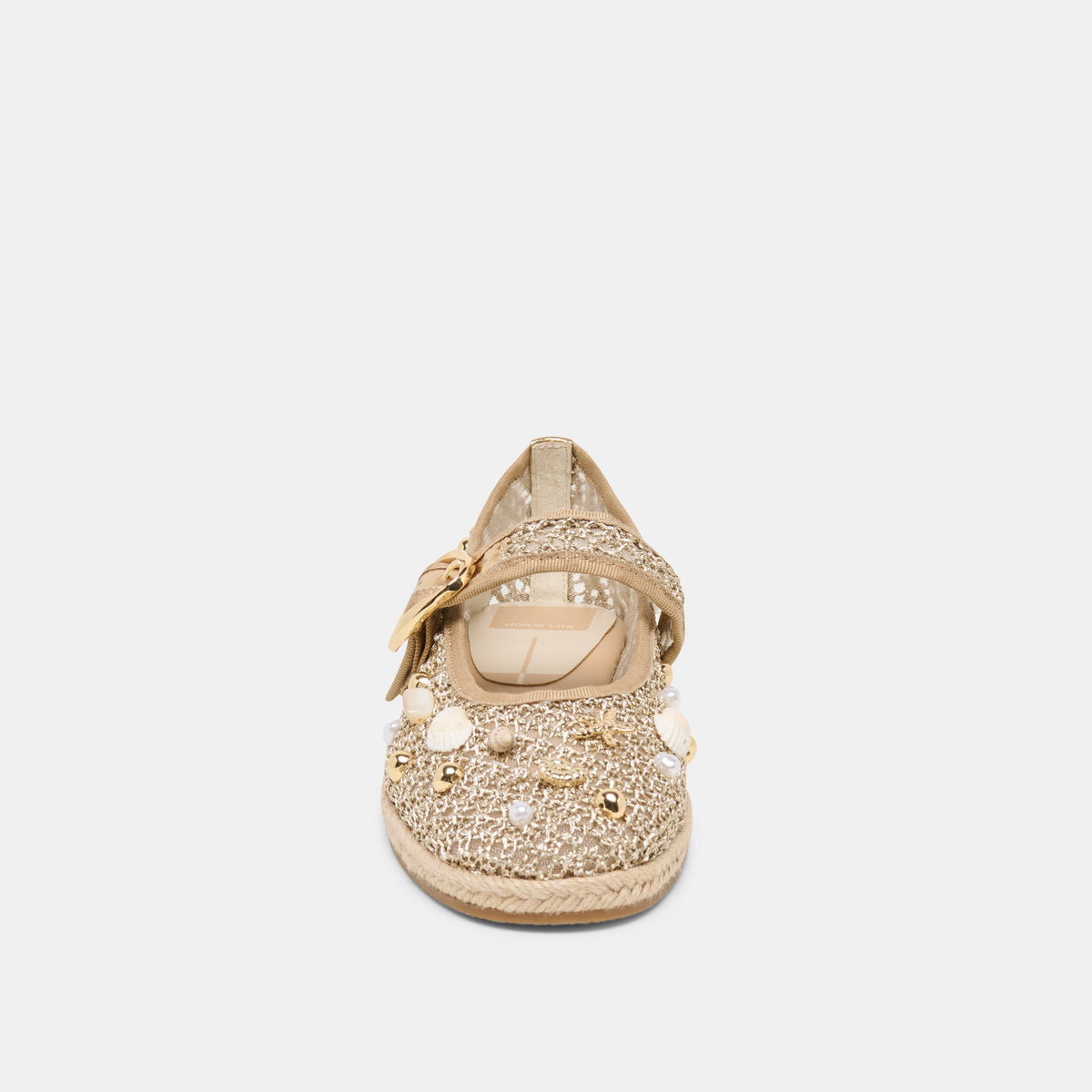 Ralph Gold Beaded Raffia Ballet Flats | Dolce Vita Top Pick
