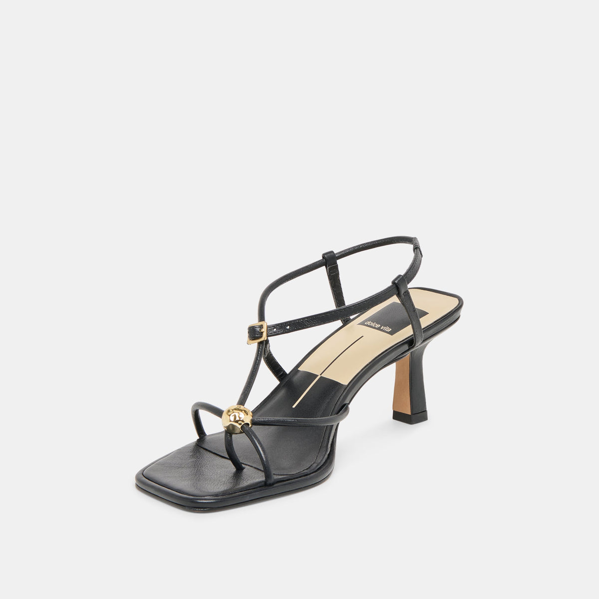 Mylee Black Leather Heels | Dolce Vita Trusted