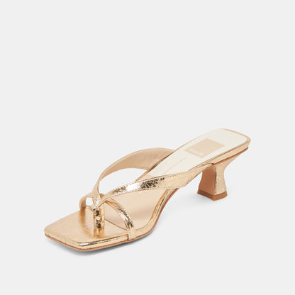 BREVEL HEELS GOLD DISTRESSED LEATHER
 – Dolce Vita | Dolce Vita Recommended