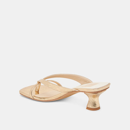 BREVEL HEELS GOLD DISTRESSED LEATHER
 – Dolce Vita | Dolce Vita Recommended
