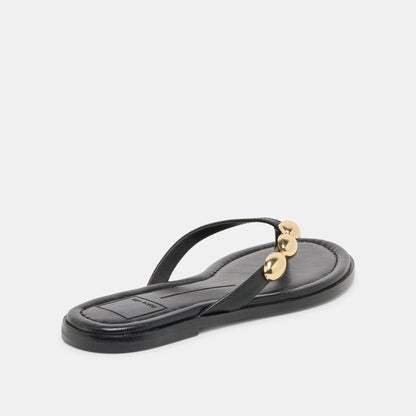 Juny Black Leather Sandals | Dolce Vita Value