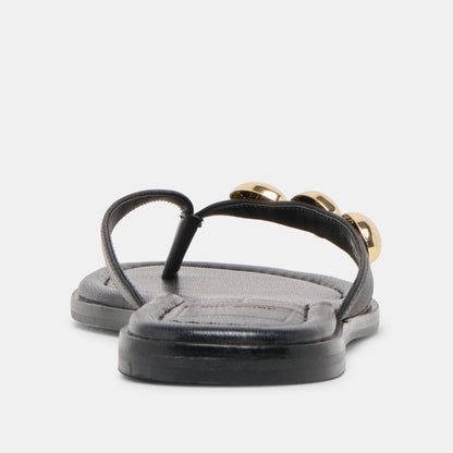 Juny Black Leather Sandals | Dolce Vita Value