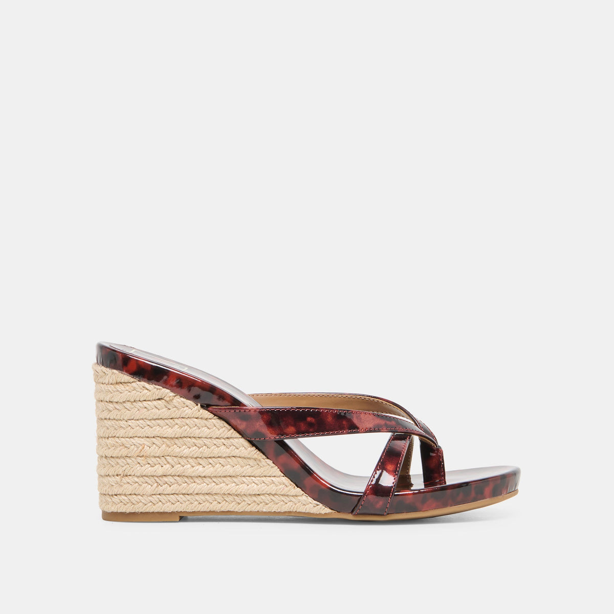 Helan Espadrille Tortoise Patent Leather Wedges | Dolce Vita Top Pick