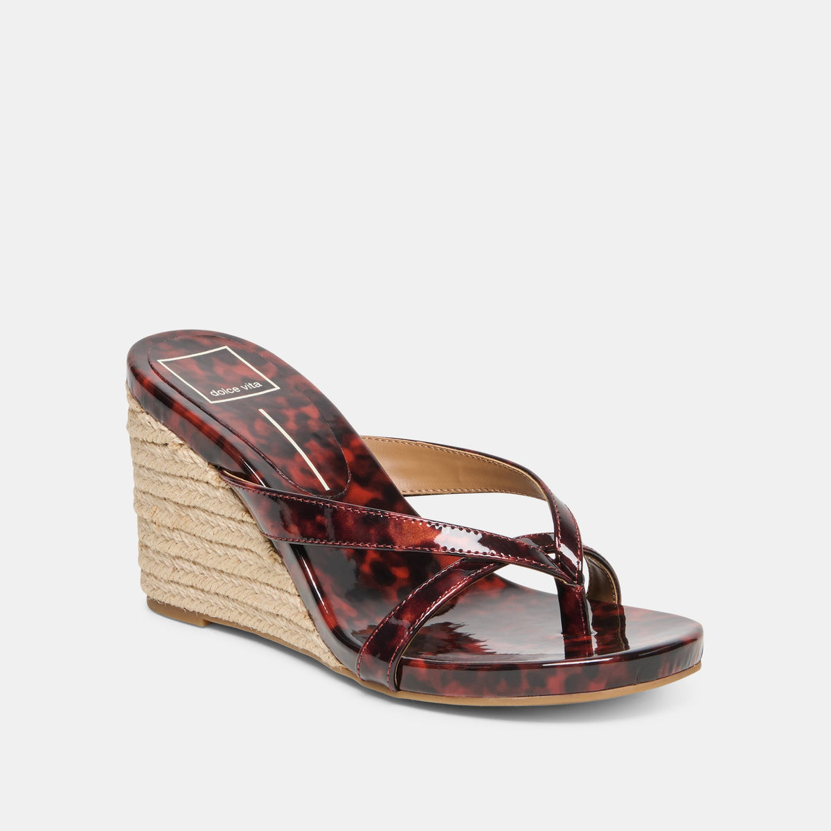 Helan Espadrille Tortoise Patent Leather Wedges | Dolce Vita Top Pick