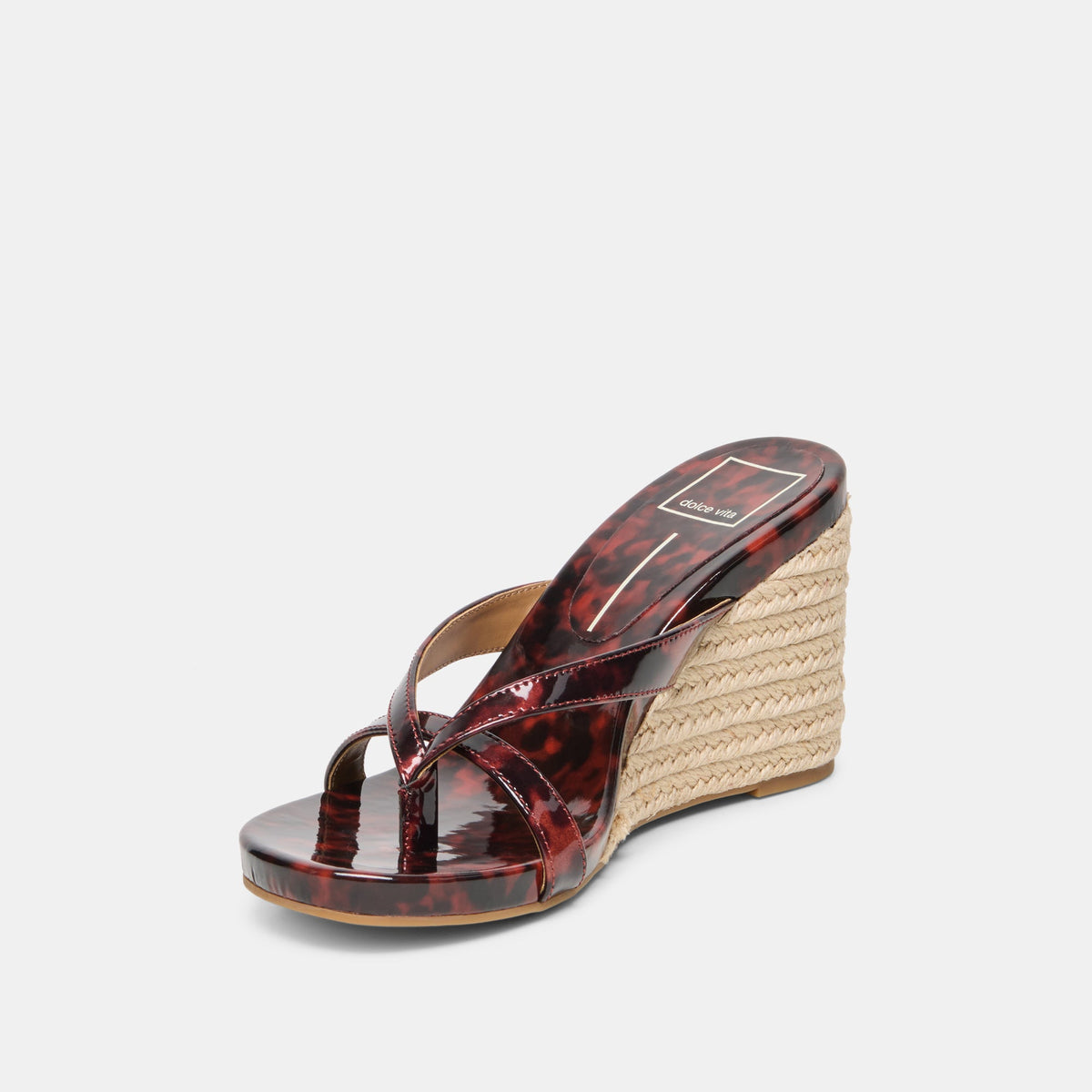 Helan Espadrille Tortoise Patent Leather Wedges | Dolce Vita Top Pick