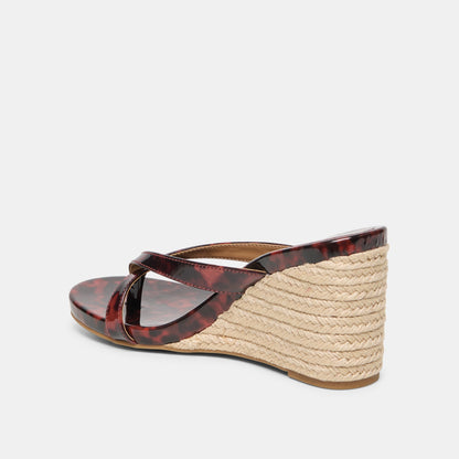 Helan Espadrille Tortoise Patent Leather Wedges | Dolce Vita Top Pick