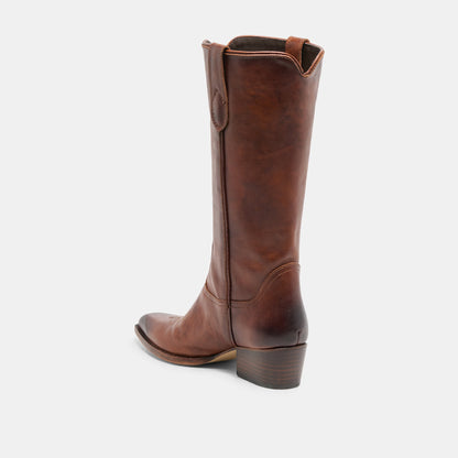 VIGLA Chestnut Leather Pointed-Toe Western Boots | Dolce Vita Popular