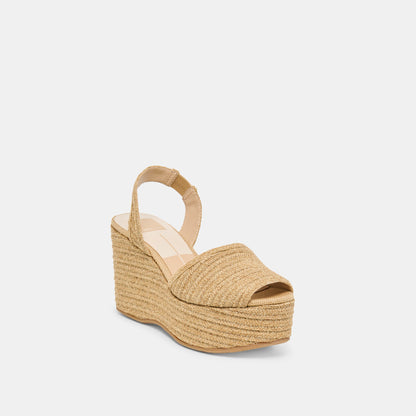 Akera Natural Raffia Wedges | Dolce Vita Premium