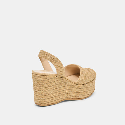 Akera Natural Raffia Wedges | Dolce Vita Premium