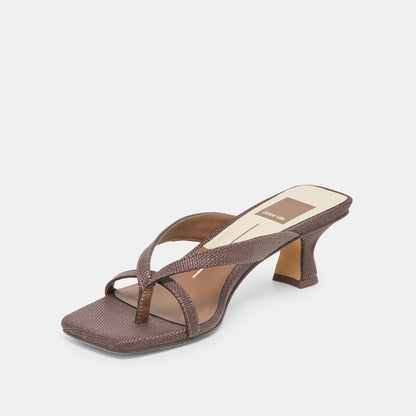 Brevel Chocolate Raffia Heels | Dolce Vita Special Offer