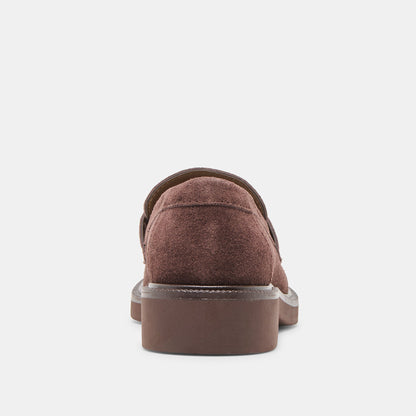 Tiggy Mahogany Suede Loafers | Dolce Vita Trending