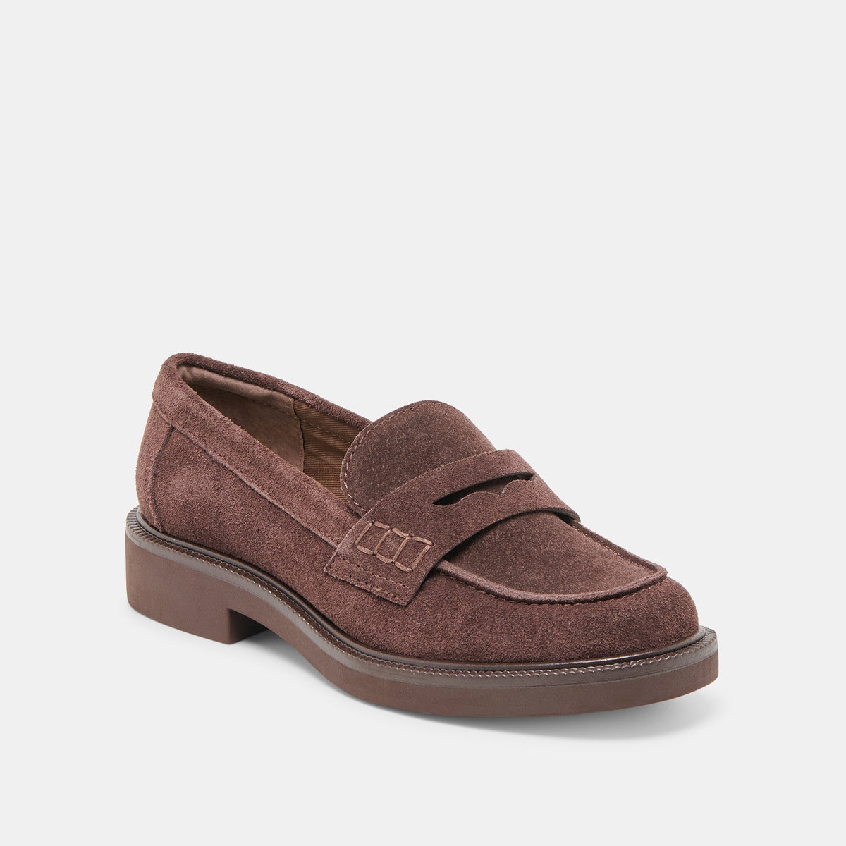 Tiggy Mahogany Suede Loafers | Dolce Vita Trending