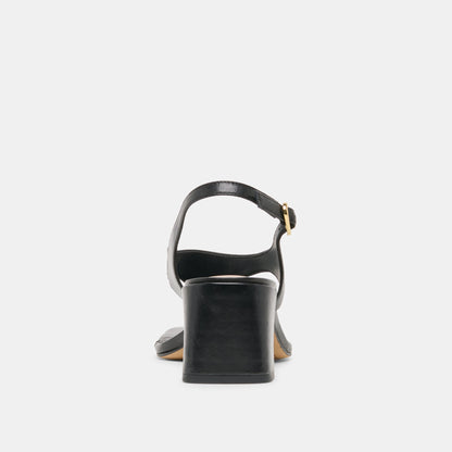 Yves Black Leather Heels | Dolce Vita Top Pick