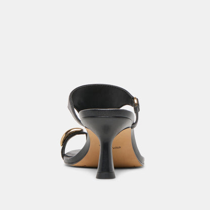 Derrel Black Leather Heels | Dolce Vita Signature