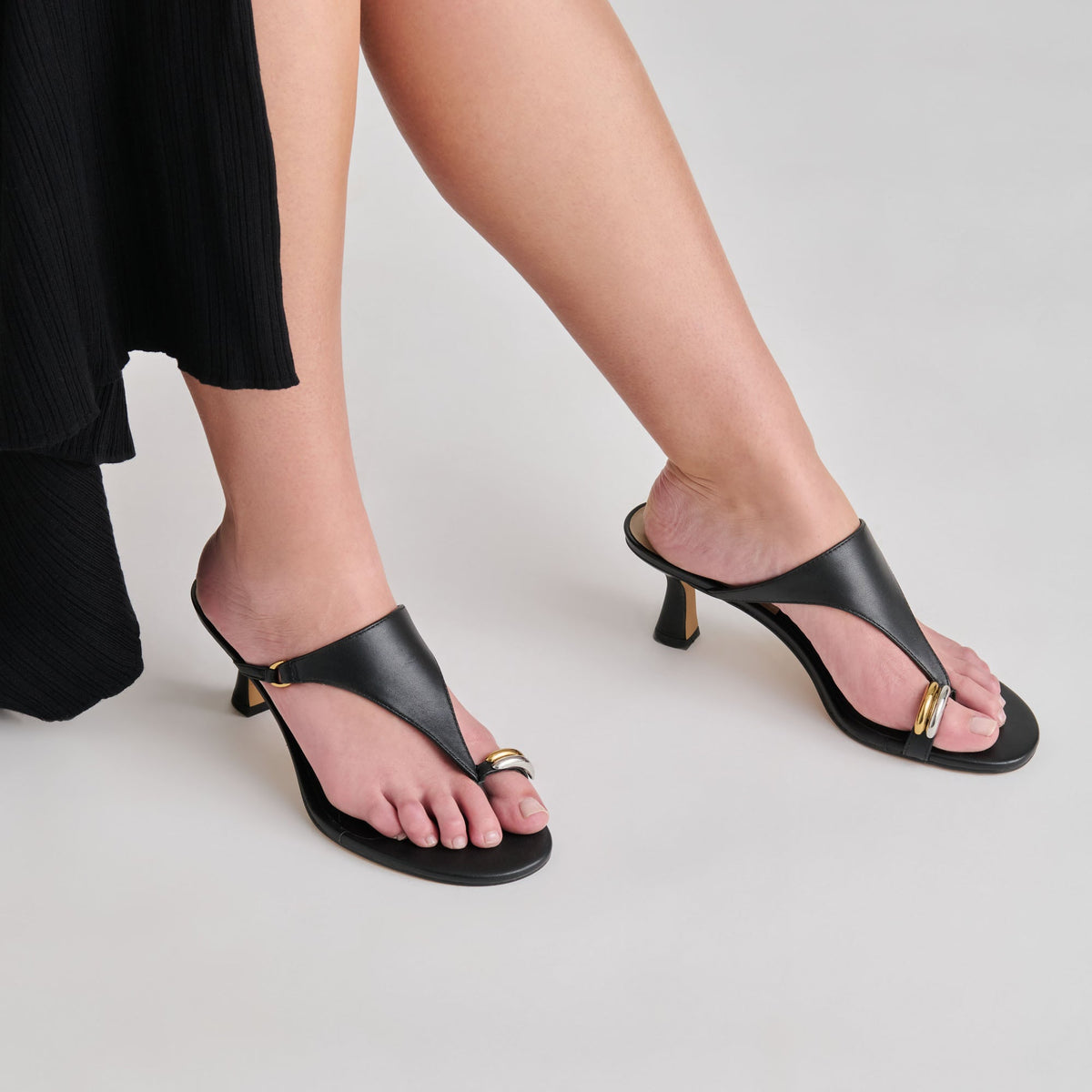 Derrel Black Leather Heels | Dolce Vita Signature