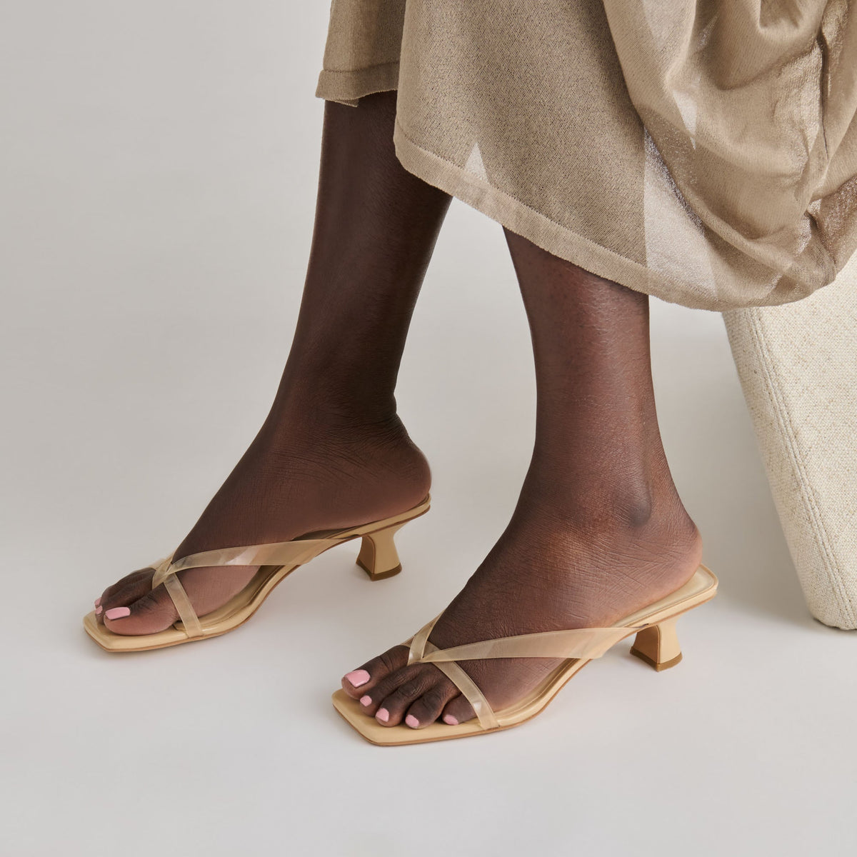 Brevel Vinyl Praline Jelly Heels | Dolce Vita Exclusive