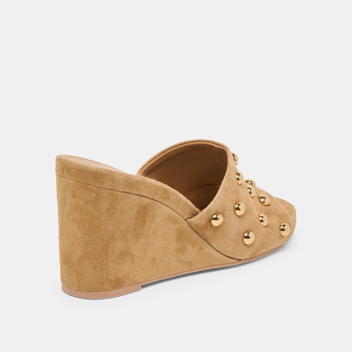 Holta Stud Lt Brown Suede Wedges | Dolce Vita Value