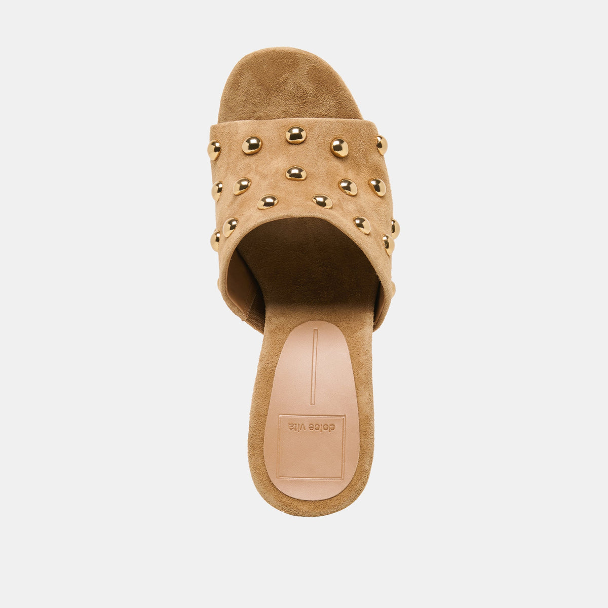 Holta Stud Lt Brown Suede Wedges | Dolce Vita Value
