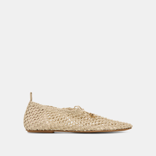 Kaylyn Oatmeal Crochet Flats | Dolce Vita Premium