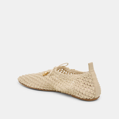Kaylyn Oatmeal Crochet Flats | Dolce Vita Premium