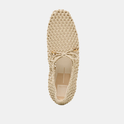 Kaylyn Oatmeal Crochet Flats | Dolce Vita Premium