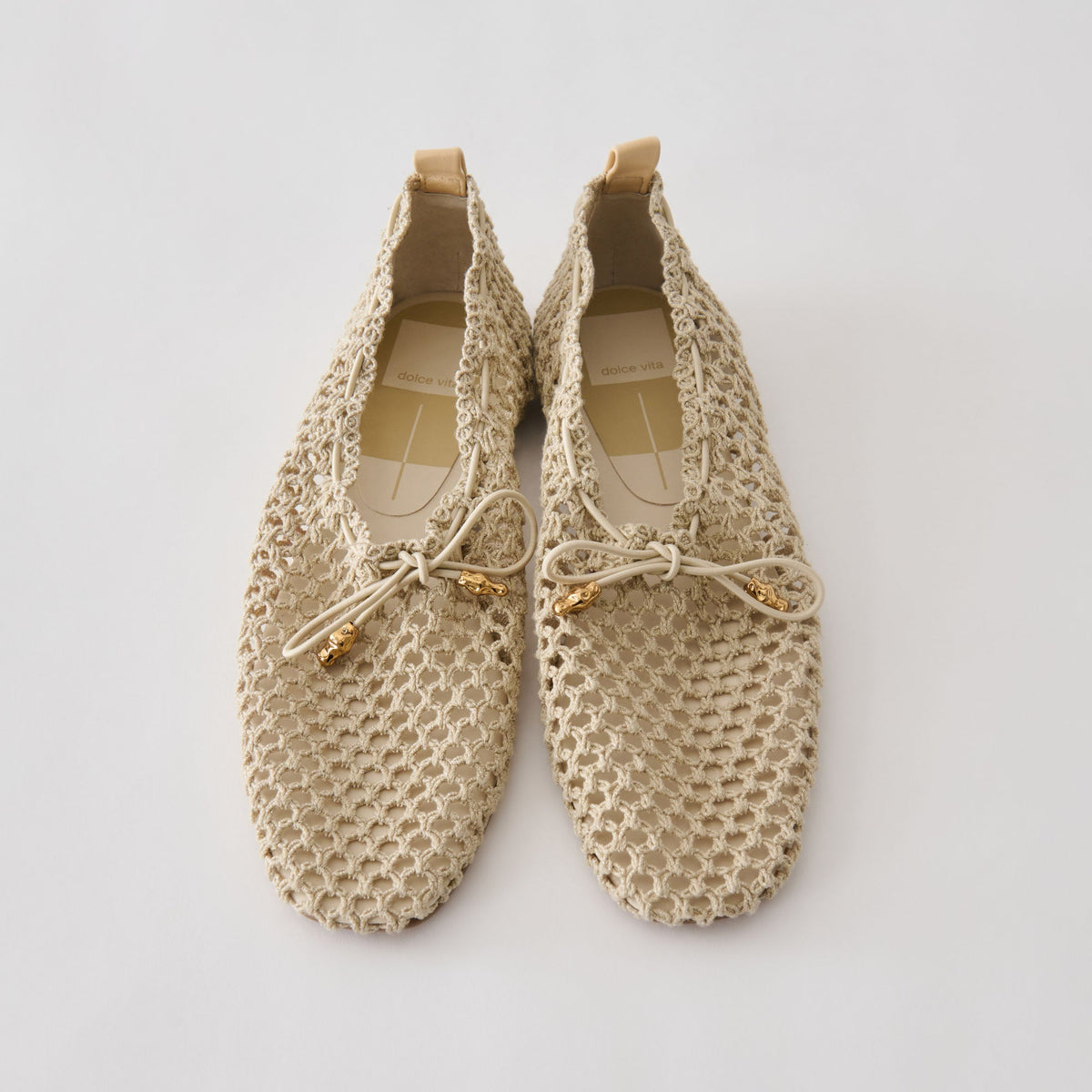 Kaylyn Oatmeal Crochet Flats | Dolce Vita Premium