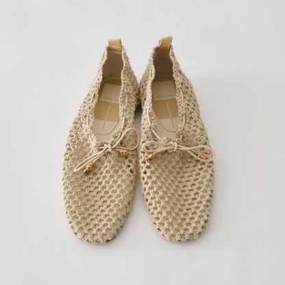 Kaylyn Oatmeal Crochet Flats | Dolce Vita Premium