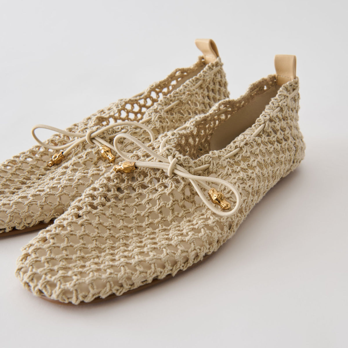 Kaylyn Oatmeal Crochet Flats | Dolce Vita Premium