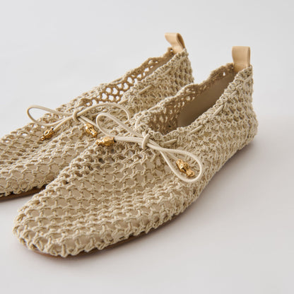 Kaylyn Oatmeal Crochet Flats | Dolce Vita Premium