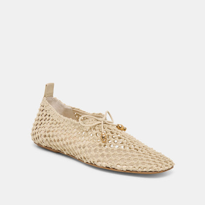 Kaylyn Oatmeal Crochet Flats | Dolce Vita Premium