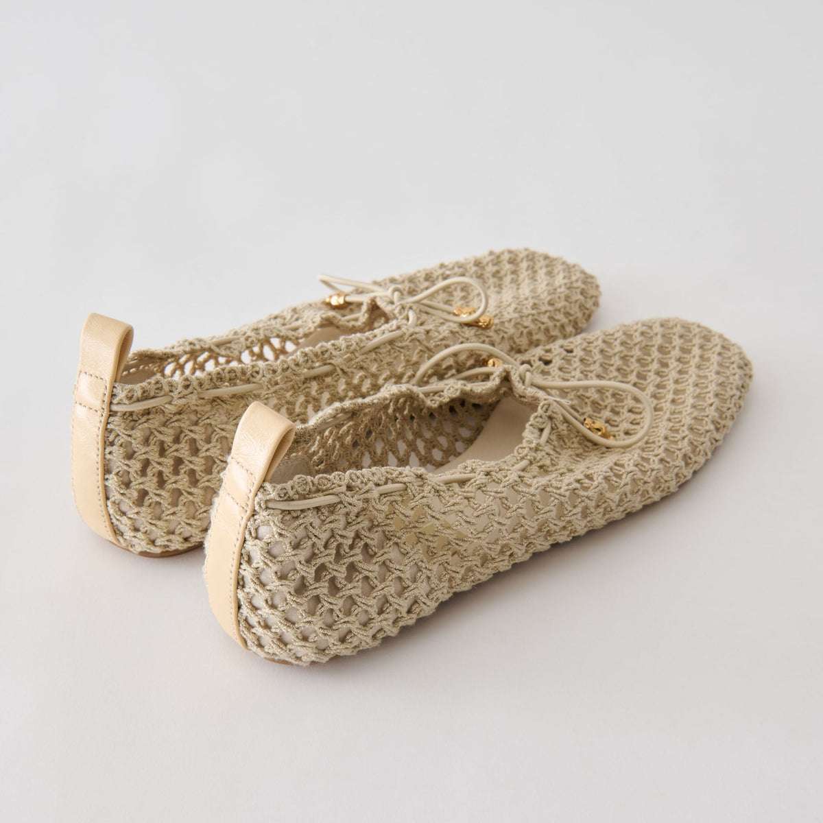 Kaylyn Oatmeal Crochet Flats | Dolce Vita Premium