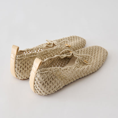 Kaylyn Oatmeal Crochet Flats | Dolce Vita Premium