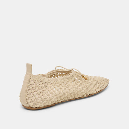Kaylyn Oatmeal Crochet Flats | Dolce Vita Premium