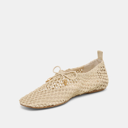 Kaylyn Oatmeal Crochet Flats | Dolce Vita Premium