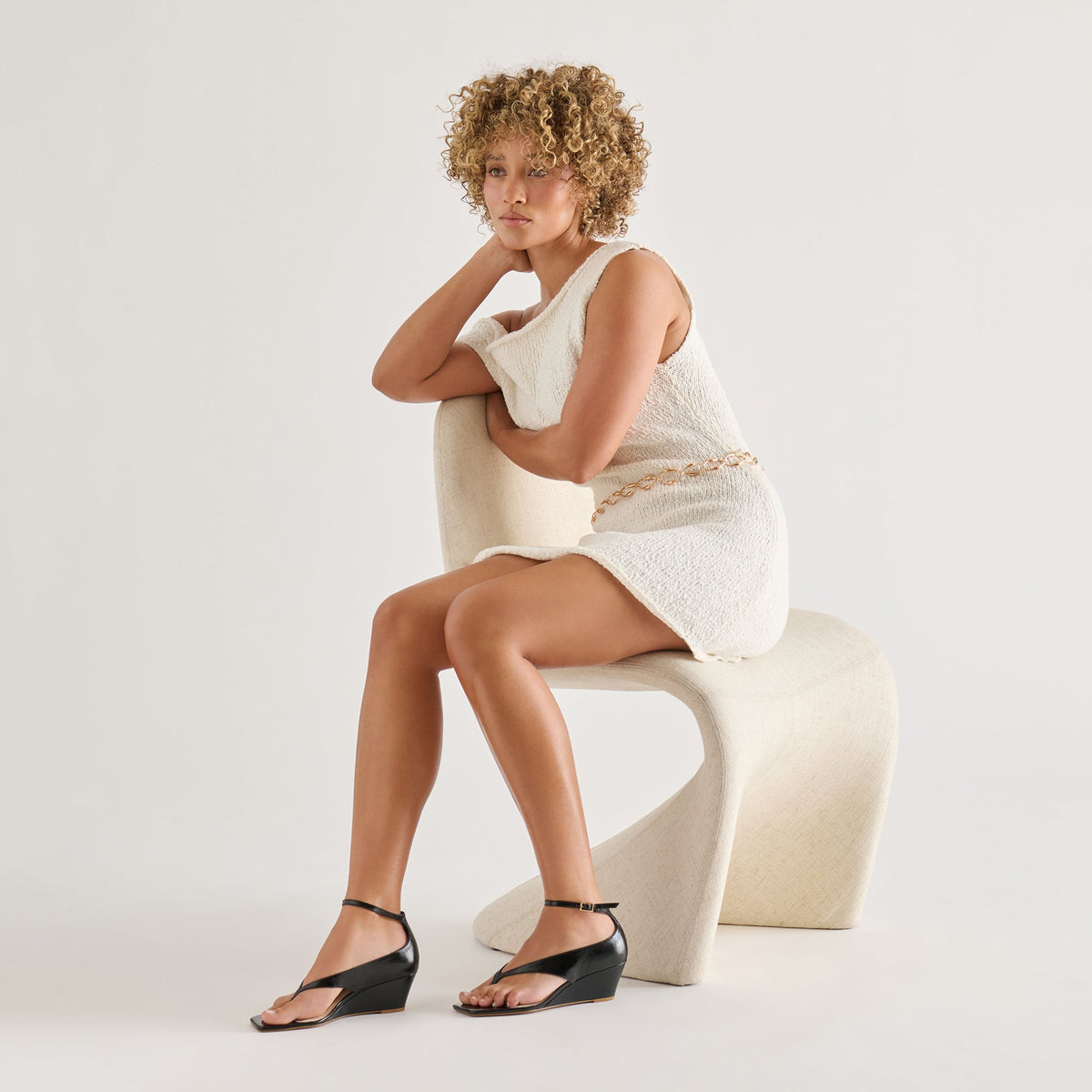 Quinny Black Leather Wedges | Dolce Vita Premium