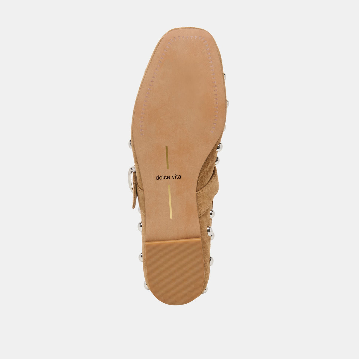 Mikel Stud Lt Brown Suede Ballet Flats | Dolce Vita Everyday