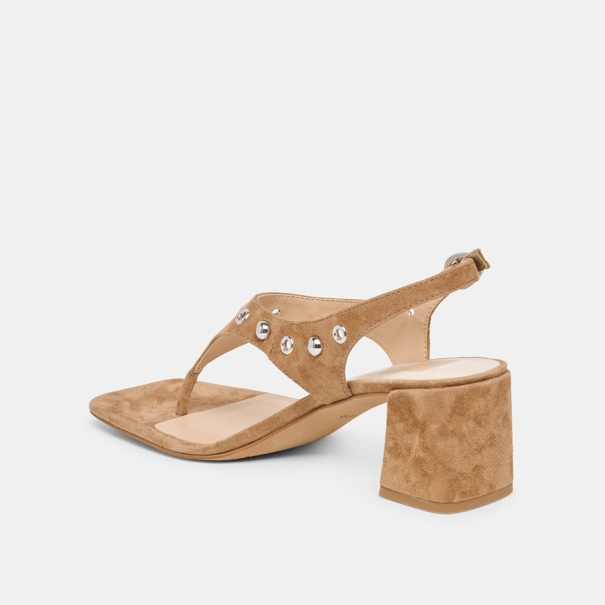 Yves Stud Lt Brown Suede Heels | Dolce Vita Classic
