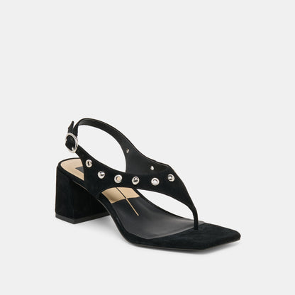 Yves Stud Onyx Suede Heels | Dolce Vita Discount