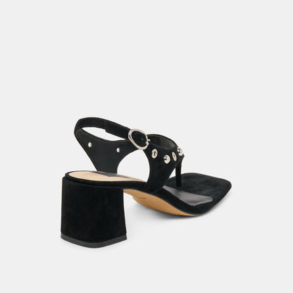 Yves Stud Onyx Suede Heels | Dolce Vita Discount