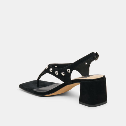 Yves Stud Onyx Suede Heels | Dolce Vita Discount