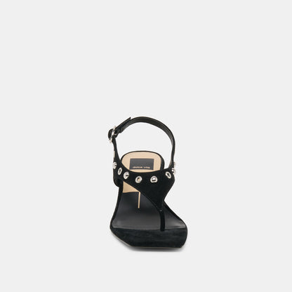 Yves Stud Onyx Suede Heels | Dolce Vita Discount
