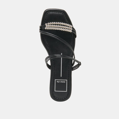 LYNDEE BEAD Black Stella Strappy Open-Toe Sandals | Dolce Vita Featured