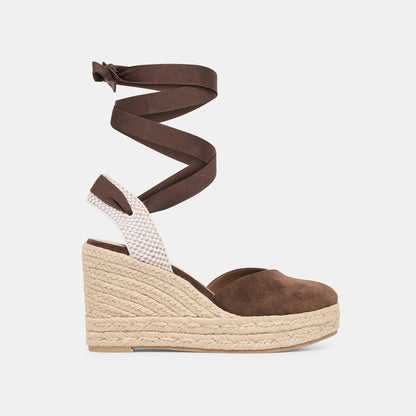 Noura Dk Brown Suede Wedges | Dolce Vita Great Value