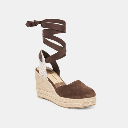 Noura Dk Brown Suede Wedges | Dolce Vita Great Value