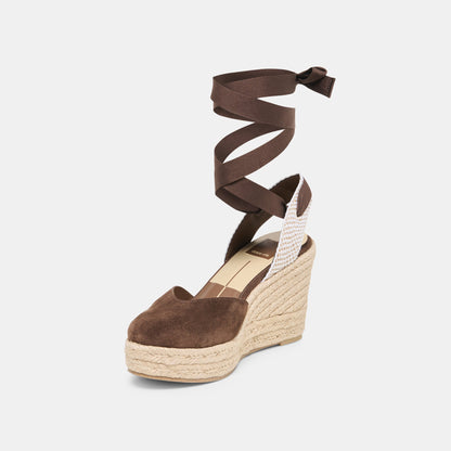 Noura Dk Brown Suede Wedges | Dolce Vita Great Value
